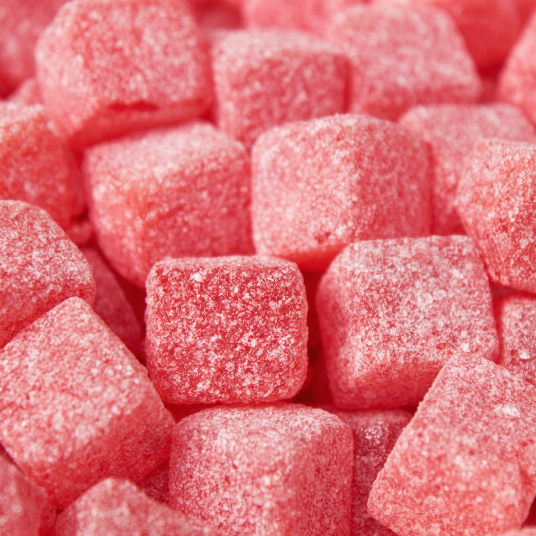 Close-up of WELLF watermelon sours creatine gummies, sugar-free and vegan with 5g creatine per serving