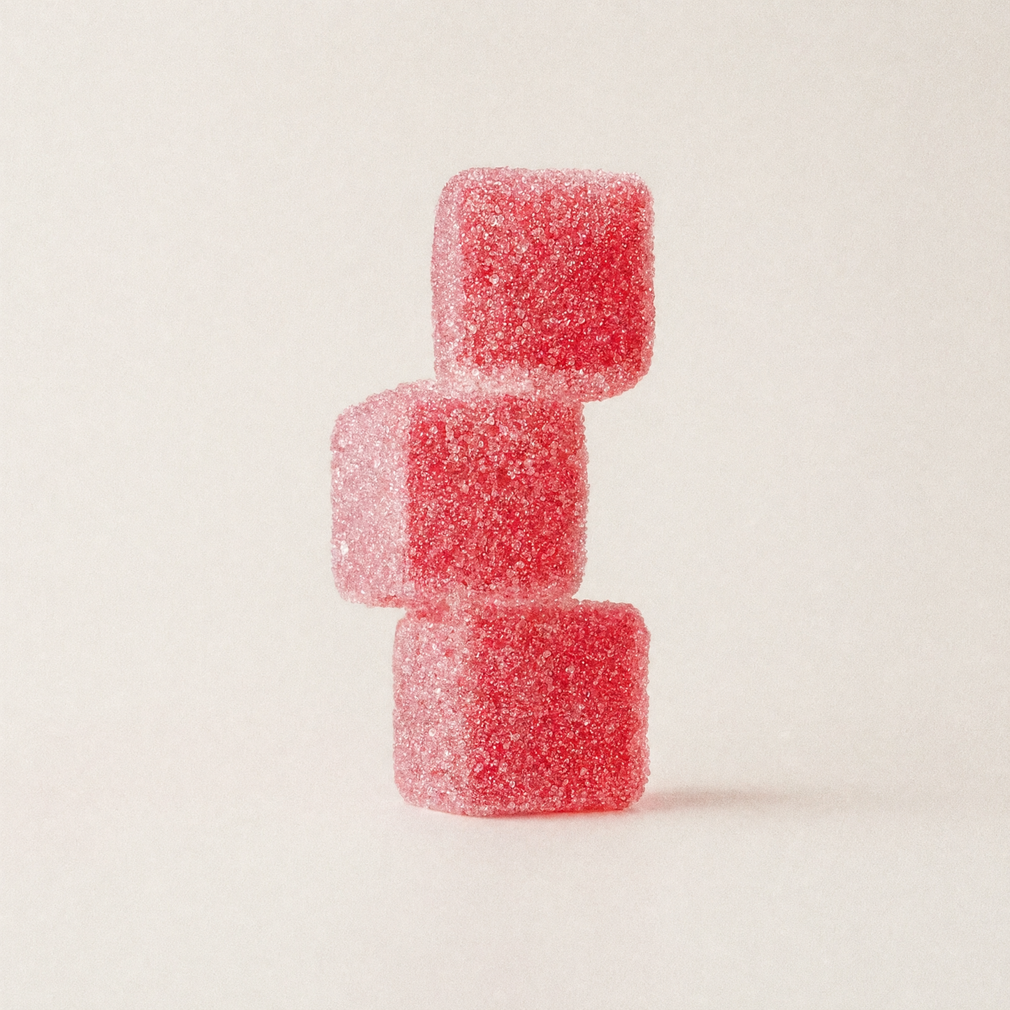 Stack of WELLF Watermelon Sours creatine sweets, sugar-free and vegan with 5g creatine monohydrate per serving